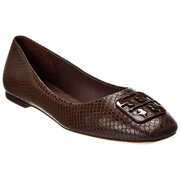 Tory Burch Georgia Snakeskin Ballet Flats NWT - Picture 2 of 8